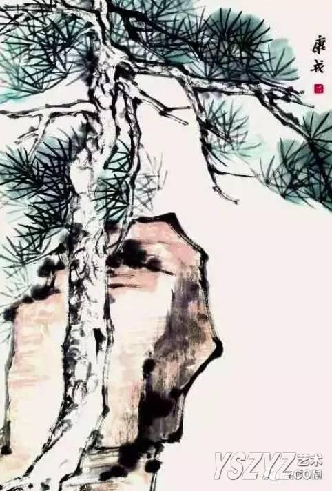 中国画松树画法